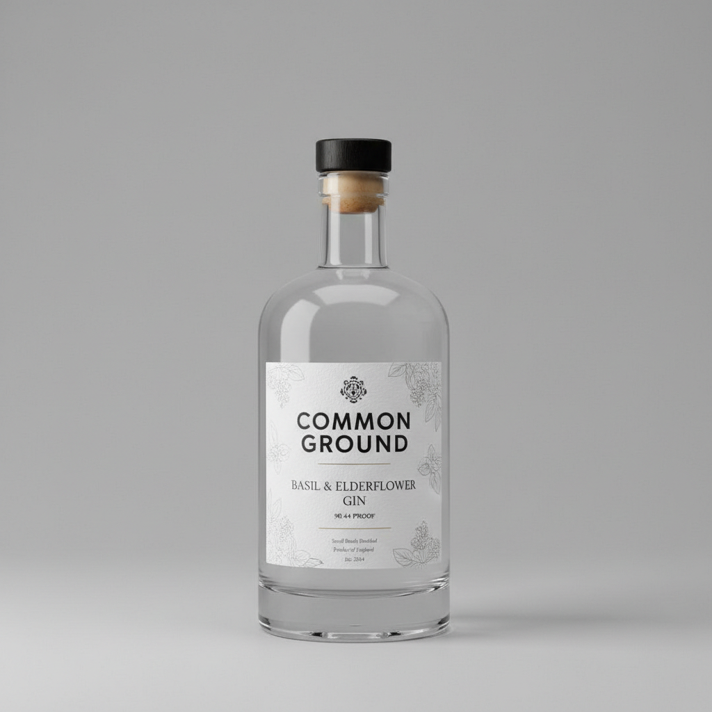Common Ground, Basil & Elderflower Gin 90.44 proof