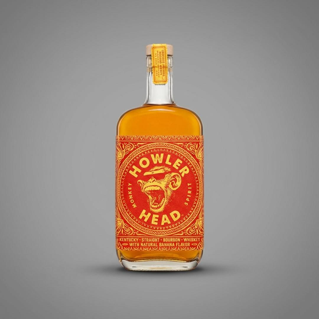 Howler Head "Monkey Spirit" 375mL Kentucky Straight Bourbon Whiskey with Natural Banana Flavor