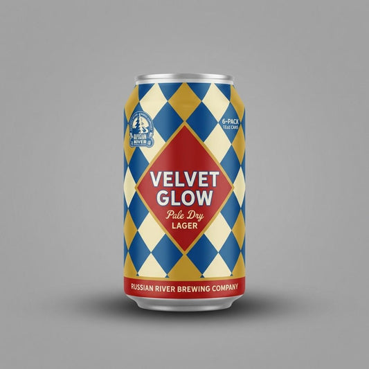 Russian River "Velvet Glow" Pale Dry Helles Lager 12 oz cans 6 packs
