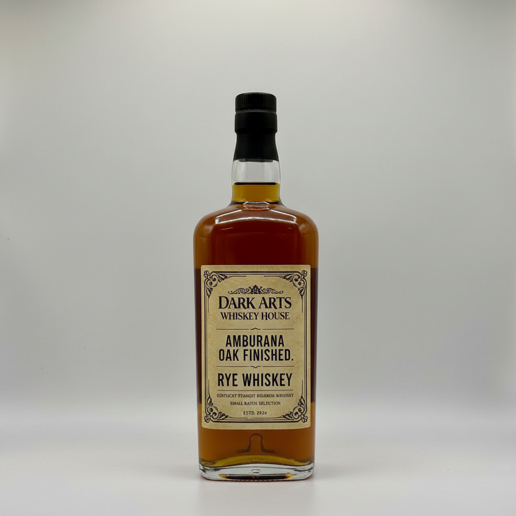 Dark Arts Whiskey House, Amburana Oak Finished. Rye Whiskey, Kentucky