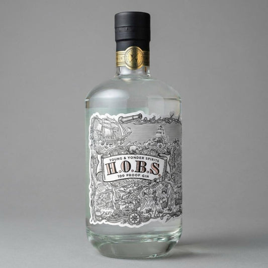 Young & Yonder Spirits, H.O.B.S 100 proof Gin, Healdsburg, CA