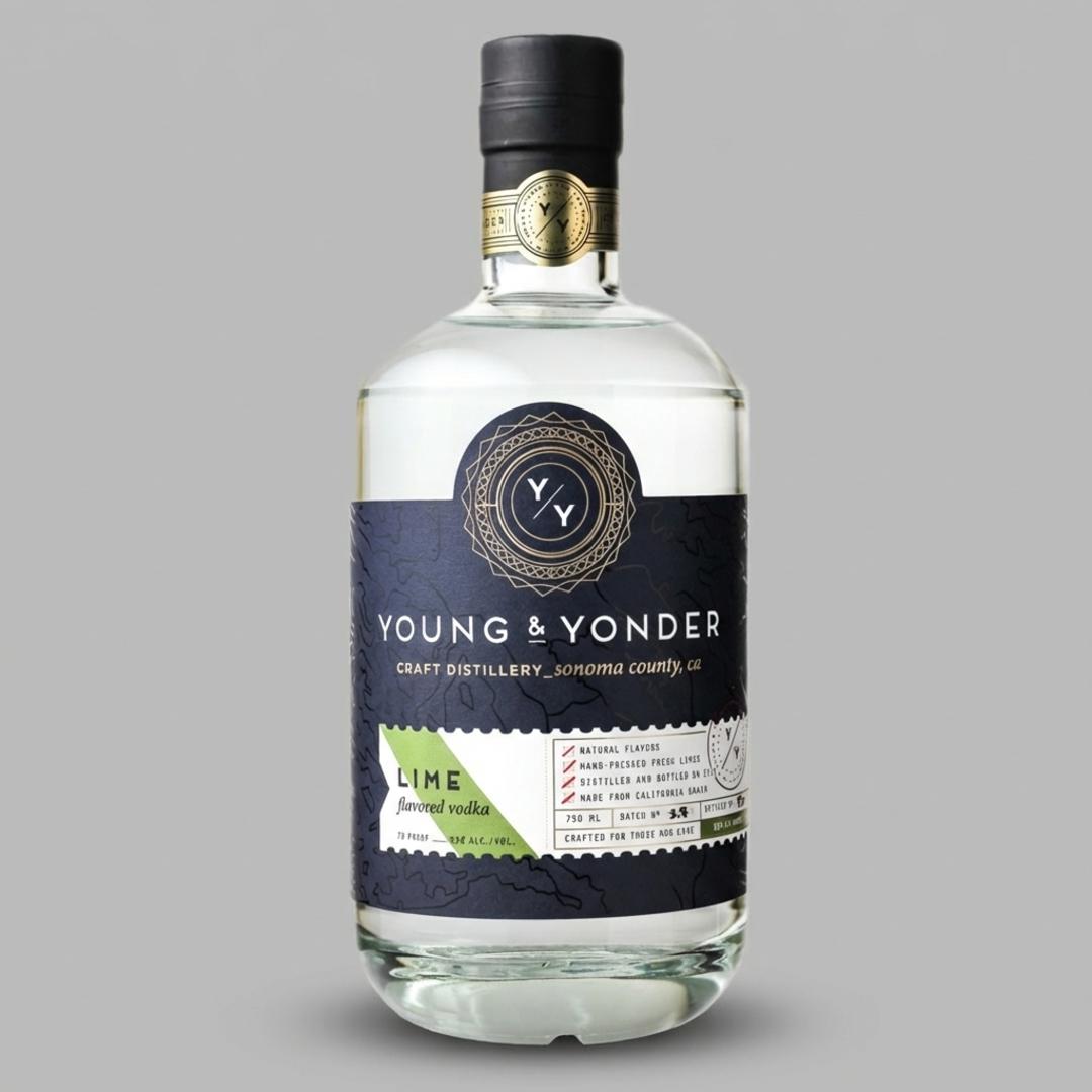 Young & Yonder, Lime Flavored Vodka, Healdsburg, CA