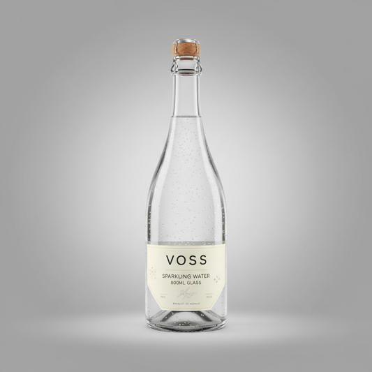 Voss Sparkling Water 800mL Glass